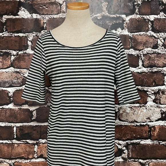We The Free Sweater Dress Women's Small Black White Striped Open Back Shift - Picture 6 of 15